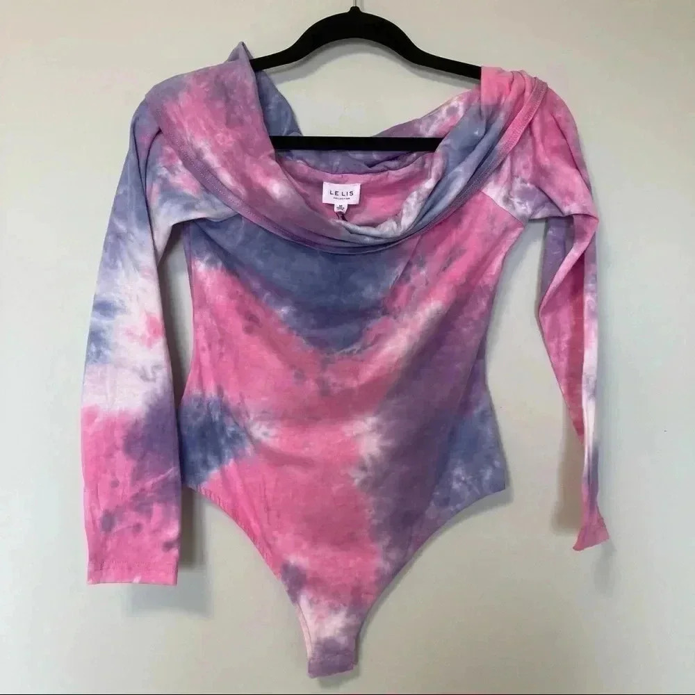 NWT Lelis  tie and dye bodysuit